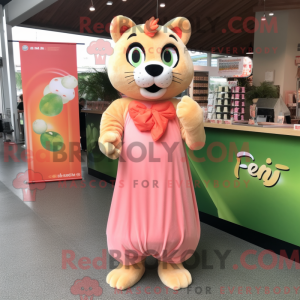 Peach Puma mascot costume...