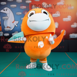 Orange Narwhal mascot...