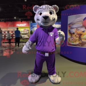 Postava maskota Purple Puma...