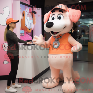 Postava maskota Peach Dog...