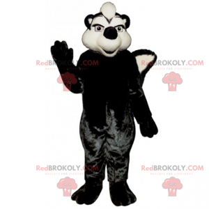 Sort og hvid polecat maskot - Redbrokoly.com