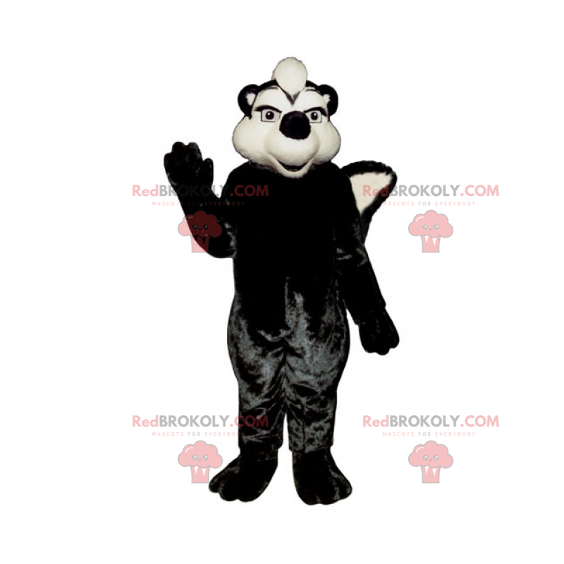 Mascota turón blanco y negro - Redbrokoly.com
