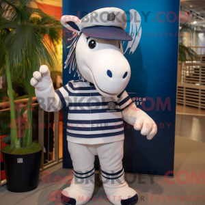 Navy Quagga maskot kostume...