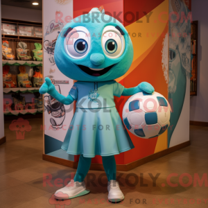 Postava maskota Teal Soccer...