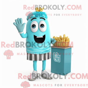 Cyan French Fries mascot...