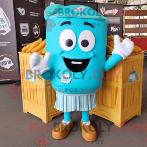 Cyan French Fries mascot...