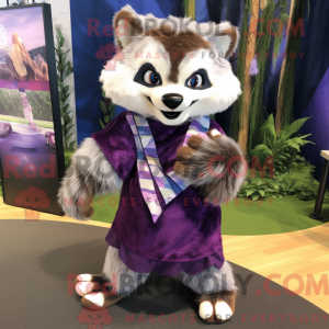 Máscara de guaxinim roxo...