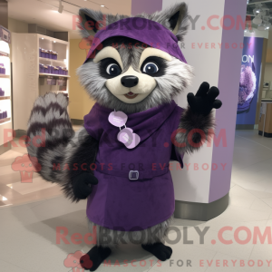 Máscara de guaxinim roxo...