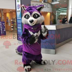 Máscara de guaxinim roxo...