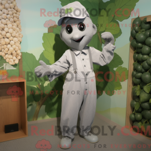 Silver Grape mascot costume...
