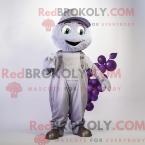 Silver Grape mascot costume...