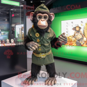 Olive Chimpanzee mascot...