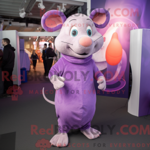 Purple Rat mascot costume...