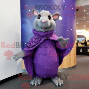 Paarse Rat mascotte kostuum...
