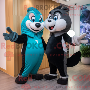 Figura de máscara Cyan...