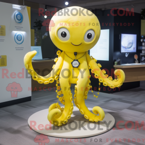 Lemon Yellow Octopus mascot...