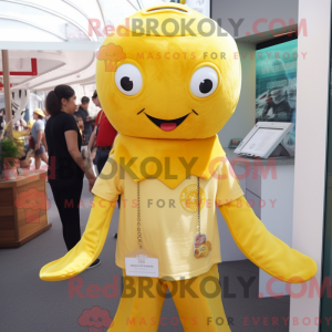 Lemon Yellow Octopus mascot...