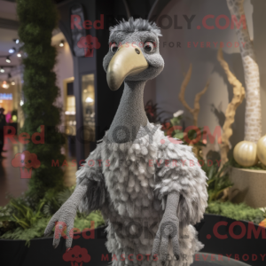 Gray Ostrich mascot costume...