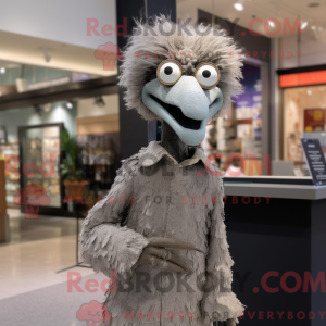Grå struds maskot kostume...