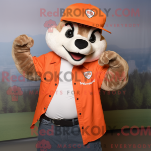 Oranje das mascottekostuum...