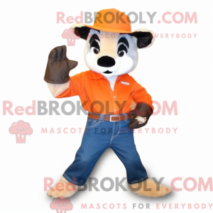 Orange Badger maskot...