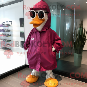 Magenta Muscovy Duck maskot...