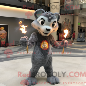 Gray Fire Eater mascot...