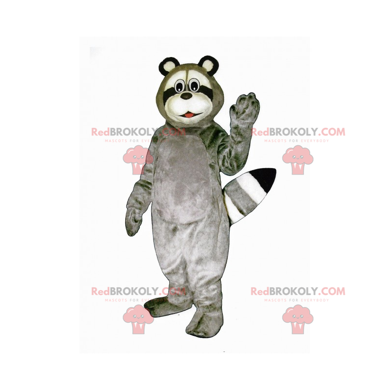 Graues Waschbarenmaskottchen Mit Rundem Kopf Schnitt L 175 180 Cm