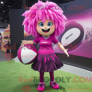 Magenta Rugby Ball maskot...