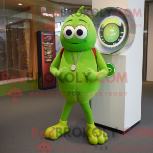 Lime Green Kiwi mascot...