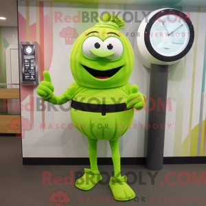 Lime Green Kiwi mascot...