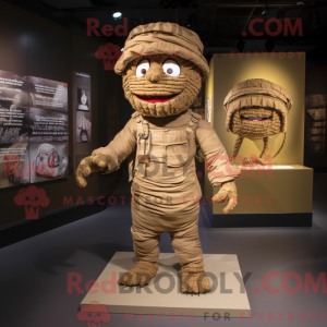 Brown Mummy mascottekostuum...