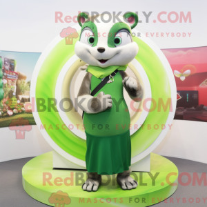 Green Weasel maskot kostume...