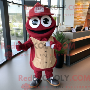 Maskotdraktfigura Maroon...