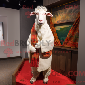 White Goat mascot costume...