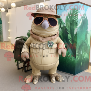 Máscara de Glyptodon bege...