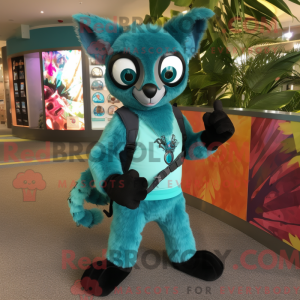 Postava maskota Teal Lemur...