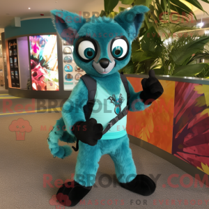 Teal Lemur Maskottchen...