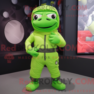 Postava maskota Lime Green...