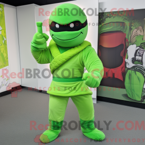 Lime Green Ninja mascot...