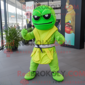 Lime Green Ninja mascot...