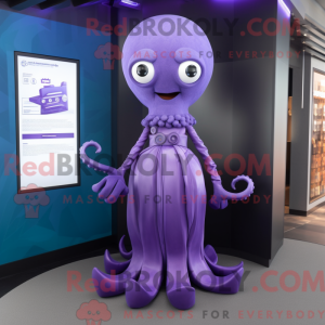 Purple Kraken mascot...