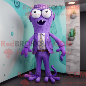 Purple Kraken mascot...