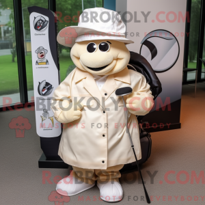 Cream Golf Bag mascot...