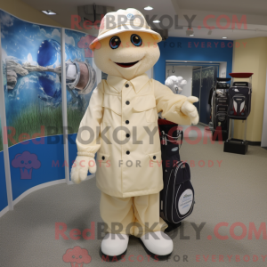Cream Golf Bag mascot...