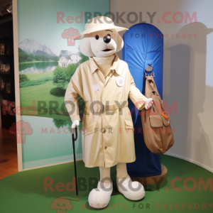 Cream Golf Bag maskot...