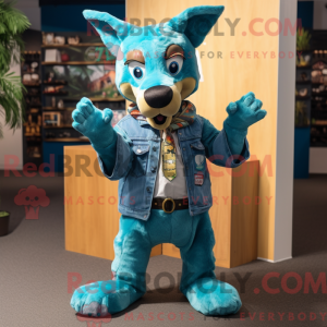 Turkis Dingo maskot kostume...