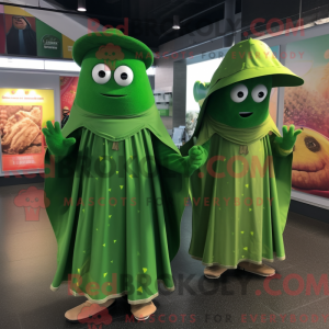Grøn Fajitas maskot kostume...