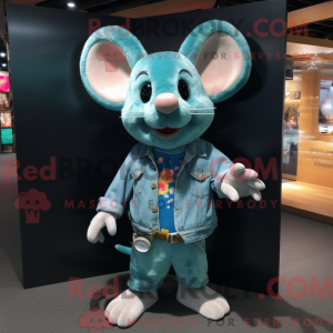 Turkis mus maskot kostume...