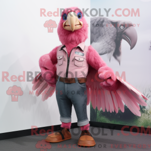 Pink Vulture Maskottchen...